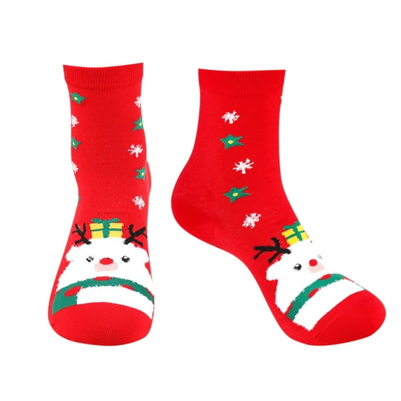 Penkiiy Christmas Socks Men Women Xmas Holiday Socks Bulk Unisex Novelty Christmas Crew Socks Colorful Funny Xmas Socks Unisex Christmas Casual Socks Red