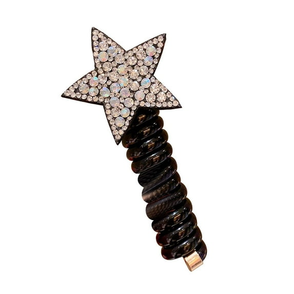 Penkiiy Colorful Telephone Wire Hair Bands, Flower Braided Telephone Wire Hair Bands, Spiral Hair Ties Phone Cord, Phone Cord Straight Spiral Hair Tie, Ponytail Holder Accessories