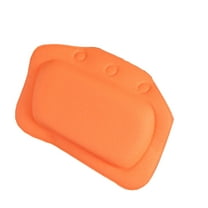 Penkiiy Comfort Slip Resistant Large Thick Soft Waterproof Relaxing Spa Bath Pillow, Fits Curved or Straight Back Tubs, Cushion Support Head and Neck in Tub, Bathtub Accessory, 1 Panel,Orange