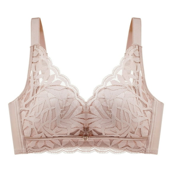 Penkiiy Comfort Underwire Bra with Full-Coverage, Light Lift Back Smoothing Shapewear Bra for Everyday Wear S Pink