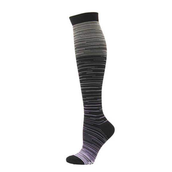 Penkiiy Compression Socks for Men Color Pattern Pressure Stocking Men Women Elasticity Stocking Outdoor Movement Gray Socks