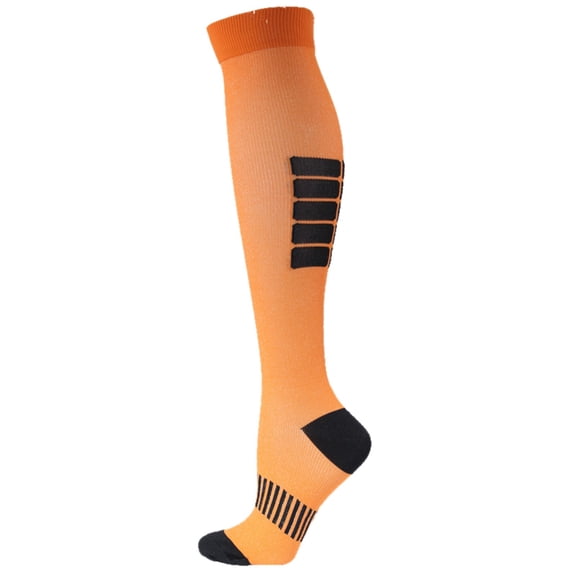 Penkiiy Compression Socks for Men People Outdoor Sports Elastic Leg Protection Stockings And Pressure Stockings Orange Socks