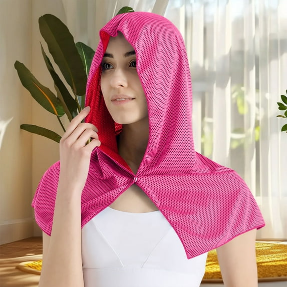 Penkiiy Cooling Hoodie Towels, Instant Cooling Towels for Neck and Face, UPF 50 Sun Protection, Ice Towel for Hot Weather, Head Towel for Sports, Camping, Cycling & More Activities