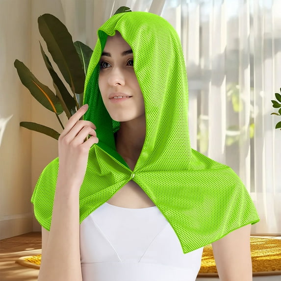 Penkiiy Cooling Hoodie Towels, Instant Cooling Towels for Neck and Face, UPF 50 Sun Protection, Ice Towel for Hot Weather, Head Towel for Sports, Camping, Cycling & More Activities