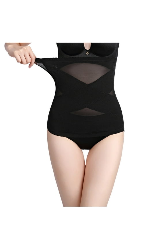 Corset Shapewear Summer Abdominal Band Female High Waist Slimming Breathable Body Shaping Traceless Binding Ultra-thin Shaping Bandage Black Corset Shapewear
