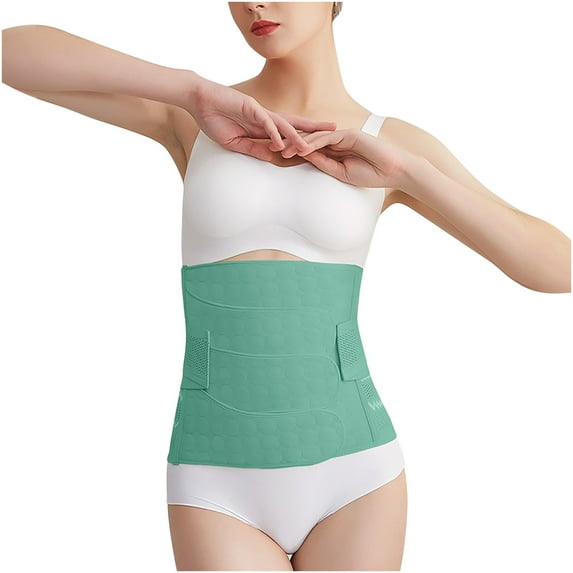 Penkiiy Corset Shapewear Women's 4-Piece Abdominal Band Postpartum Pregnant Women's Belt Looks Thin And Slimming Plastic Belt Green Corset Shapewear