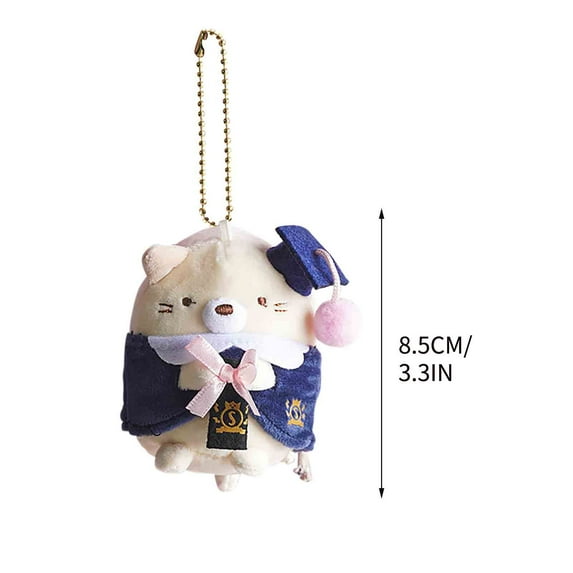 Penkiiy Cute Bag Pendant Doll,Graduation Bachelor's Degree Plush Pendant for Bag Lovely Animal Stuffed Doll Plush Toy Keychain Key Holder Bag Pendant Party Favor Gifts Toys For Boys Girls Kids