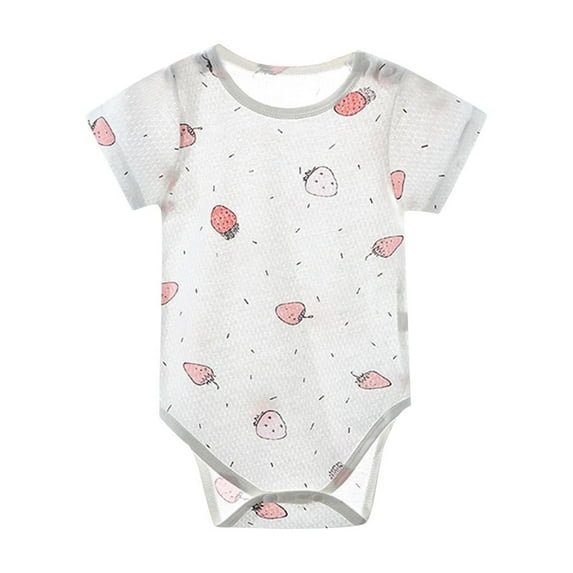 Penkiiy Cute Cartoon Print Cotton Baby Rompers - Ultra Soft Summer Onesies for 0-18 Months, Unisex Infant Jumpsuits