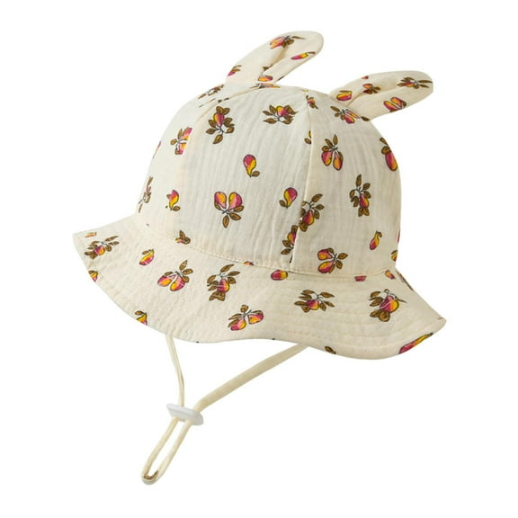 Penkiiy Cute Print Kids Sun Hat Wide Brim Baby Bucket Hat for Spring Summer Outdoor Play