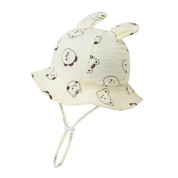 Penkiiy Cute Print Kids Sun Hat Wide Brim Baby Bucket Hat for Spring Summer Outdoor Play