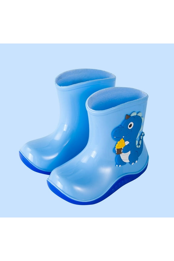 Dinosaur Rain Boots for Kids - Non-Slip Waterproof Toddler Shoes for Outdoor & Indoor Play