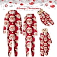 thumbnail image 1 of Penkiiy Family Christmas Onesies Matching Sets Pajamas Holiday Cute Print Pjs Hoodie Fleece Sleepwear for Couple and Kids 3 Years Red, 1 of 5