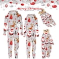 thumbnail image 1 of Penkiiy Family Christmas Onesies Matching Sets Pajamas Holiday Cute Print Pjs Hoodie Fleece Sleepwear for Couple and Kids 9 Months White, 1 of 5