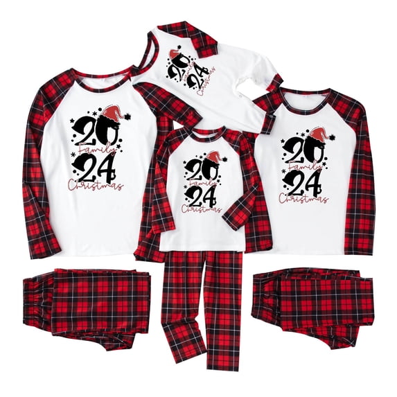 Penkiiy Family Christmas Pajamas Matching Sets 2024 Cute Couples Pjs Long Sleeve Holiday Jammies Xmas Loungewear Sleevewear 18 Months Black