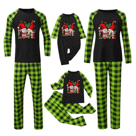 Penkiiy Family Christmas Pajamas Matching Sets 2024 Cute Couples Pjs Long Sleeve Holiday Jammies Xmas Loungewear Sleevewear 2XL Multicolor