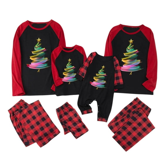 Penkiiy Family Christmas Pajamas Matching Sets 2024 Cute Couples Pjs Long Sleeve Holiday Jammies Xmas Loungewear Sleevewear XL Multicolor