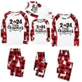 thumbnail image 1 of Penkiiy Family Christmas Pajamas Matching Sets Lounge Home Pjs Long Sleeve Shirts and Plaid Pants Xmas Holiday Pajama Outfits 12 Months Red, 1 of 6