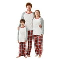 thumbnail image 1 of Penkiiy Family Christmas Pajamas Matching Sets Lounge Home Pjs Long Sleeve Shirts and Plaid Pants Xmas Holiday Pajama Outfits 8 Years Gray, 1 of 6