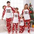 thumbnail image 1 of Penkiiy Family Christmas Pajamas Matching Sets Lounge Home Pjs Long Sleeve Shirts and Plaid Pants Xmas Holiday Pajama Outfits 8 Years Red, 1 of 6