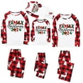 thumbnail image 1 of Penkiiy Family Christmas Pajamas Matching Sets Lounge Home Pjs Long Sleeve Shirts and Plaid Pants Xmas Holiday Pajama Outfits 9 Months White, 1 of 6