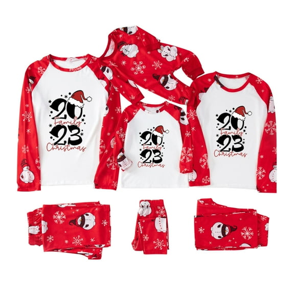 Penkiiy Family Christmas Pjs Matching Sets Baby Christmas Matching Jammies for Adults and Kids Holiday Xmas Sleepwear Set Red 3-4 Years