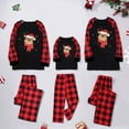 thumbnail image 1 of Penkiiy Family Christmas Pjs Matching Sets Christmas Men Printed Blouse Tops+Pants Family Matching Pajamas Set Black-B Christmas Pajamas, 1 of 10