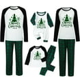 thumbnail image 1 of Penkiiy Family Christmas Pjs Matching Sets Matching Family Sets Christmas Casual Printed Jumpsuit Romper Home Wear Green Christmas Pajamas 9-12 Months, 1 of 4