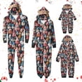 thumbnail image 1 of Penkiiy Family Matching Christmas Pajamas Set One Piece Striped Hooded Sleepwear Santa Claus Elf Onesie Outfit 6 Months Multicolor, 1 of 5