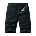 thumbnail image 1 of Penkiiy Fashion Men's Pocket Zipper Buttons Solid Leisure Time Tooling Short Pants Mens Versatile Shorts 38 Black On Clearance, 1 of 4