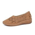 thumbnail image 1 of Penkiiy Fashion Women Flat Shoes Hollow Wedge Heel Casual Large Size Single Shoes, 1 of 5