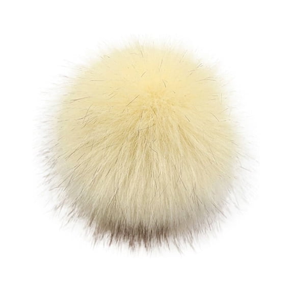 Penkiiy Faux Fur Pom Pom Balls DIY Faux Fox Fur Fluffy Pom Pom with Press Button for Hats Keychains Scarves Gloves Bags Accessories Multicolor