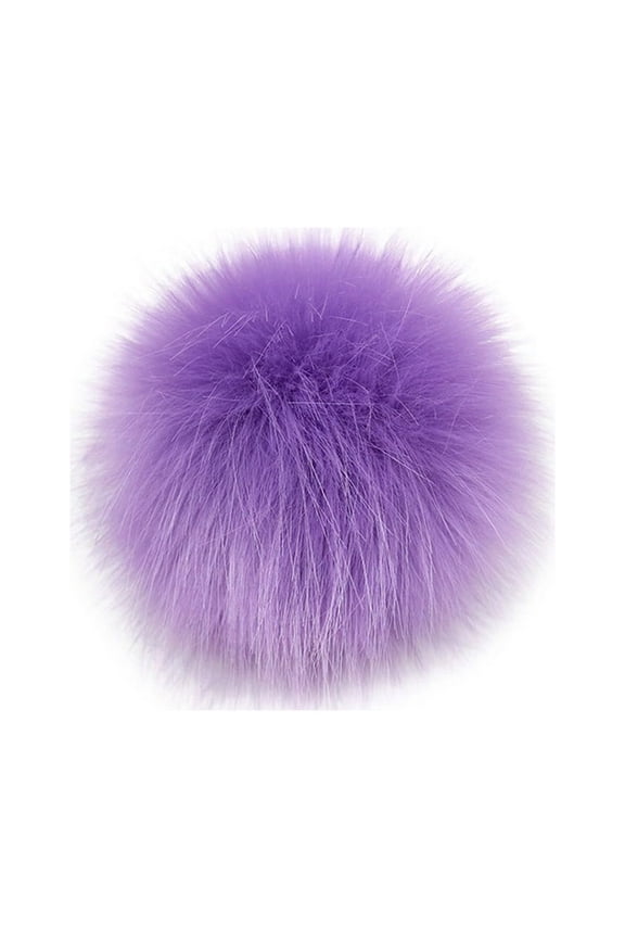 Faux Fur Pom Pom Balls DIY Faux Fox Fur Fluffy Pom Pom with Press Button for Hats Keychains Scarves Gloves Bags Accessories Multicolor