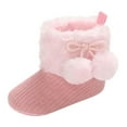 thumbnail image 1 of Penkiiy First Walker Baby Boys Girls Shoes Infant Toddler Winter Warm Footwear Bowknot Newborn Prewalker Boots Summer Shoes for Toddlers for6-9 Months Coffee On Sale, 1 of 9