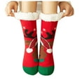 thumbnail image 1 of Penkiiy Floor Socks for Men Women Christmas Gifts Casual Winter Warm Cotton Plush Thicker Anti-slip Floor Socks Knit Soft Socks A Socks, 1 of 3