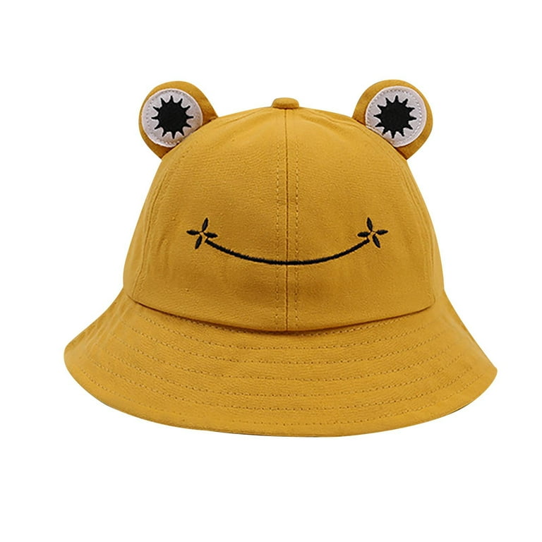 Penkiiy Frog Hat for Adult Teens, Cute Frog Bucket Hat, Cotton