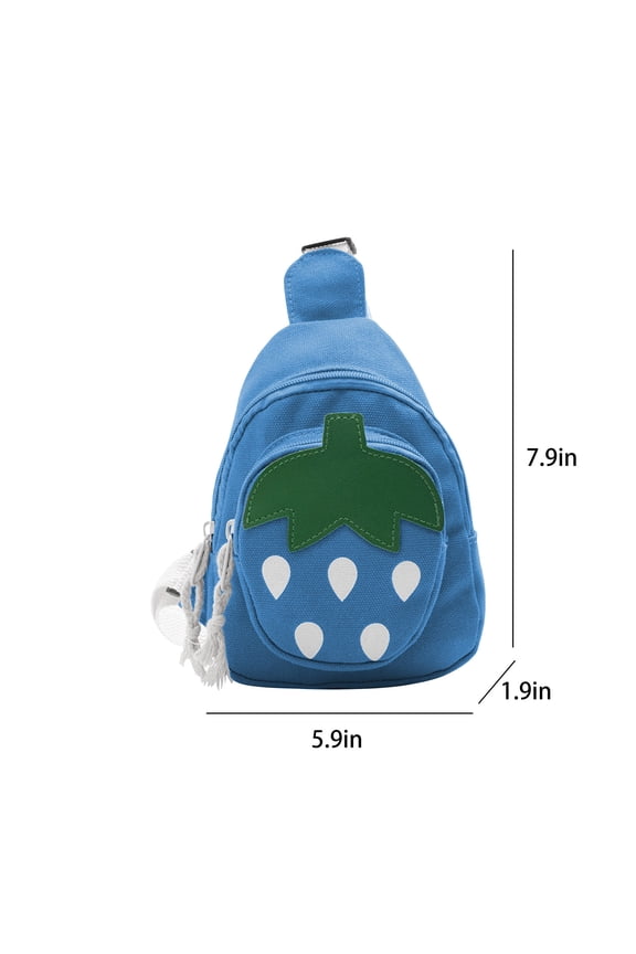 Fruit Strawberry Sling Bags Shoulder Backpack CrossBody Backpack Casual Daypack Ages 3-11