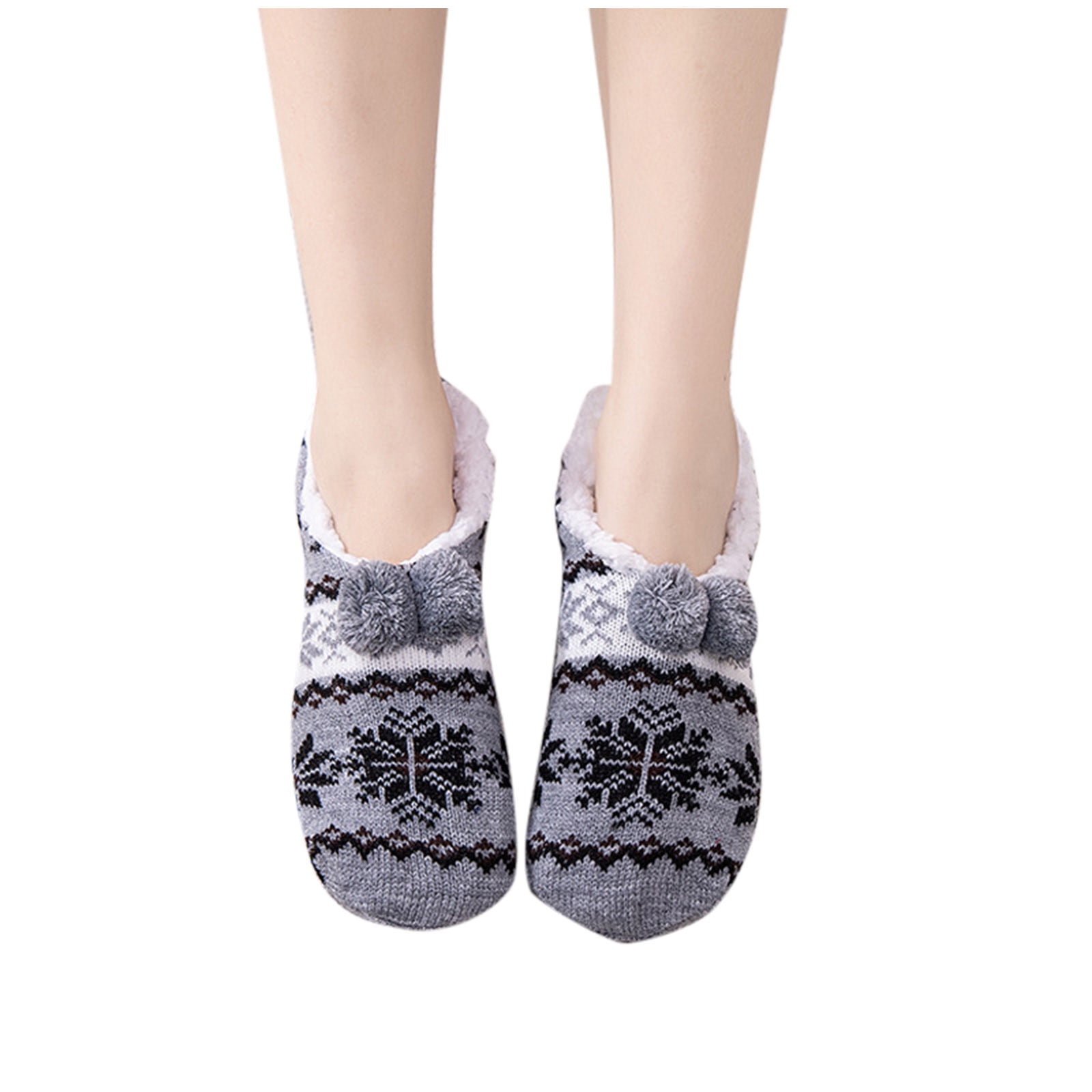 Penkiiy Fuzzy Slippers for Women Non Slip Fun Slipper Socks with Grippers Cozy Sherpa Slippers ...