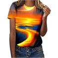 thumbnail image 1 of Penkiiy Galaxy Printed Shirt,Womens 3D Top Blouse Novelty Graphic Breathable Quick Dry Sleeveless Beach T-Shirt XL Multicolor, 1 of 6