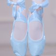 thumbnail image 1 of Penkiiy Girls Ballet Dance Shoes - Soft Sole Satin Yoga Shoes for Toddler & Kids | Non-Slip Lightweight, 1 of 5