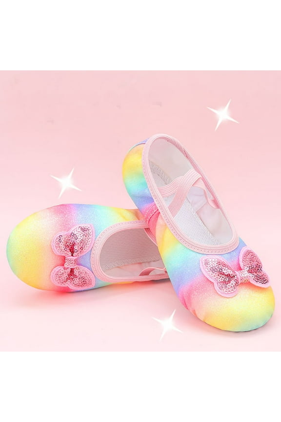Girls/Boys Ballet Dance Shoes Non-Slip Soft Sole | Crystal/Butterfly/Snowflake Design