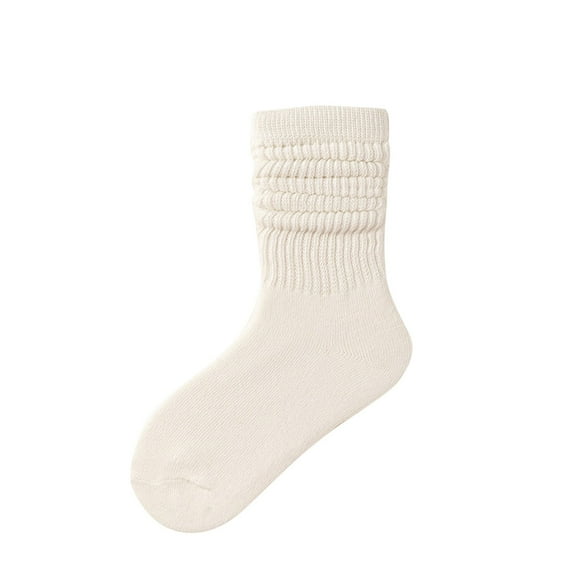Penkiiy Girls Mid Calf Socks Baby Toddler Kids Socks Infant Socks Breathable Stockings Athletic Socks 0-12 Years White