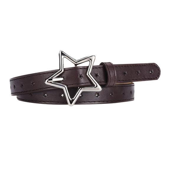 Penkiiy Girls' Star Buckle Belt – Trendy, Adjustable & Lightweight for Kids & Teens