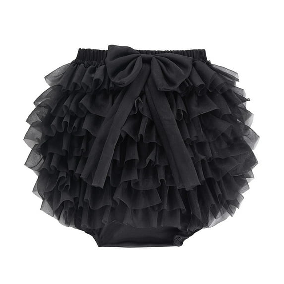 Penkiiy Girls Tutu Skirt for Toddler Baby Party Casual Multicoloured Tulle Outfits 6 Months Black