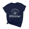 thumbnail image 1 of Penkiiy Happy Hanukkah Shirt Women Chrismukkah Shirt Cat Candle Shirt Love and Light T-Shirt Festival Short Sleeve Tops Navy, 1 of 7