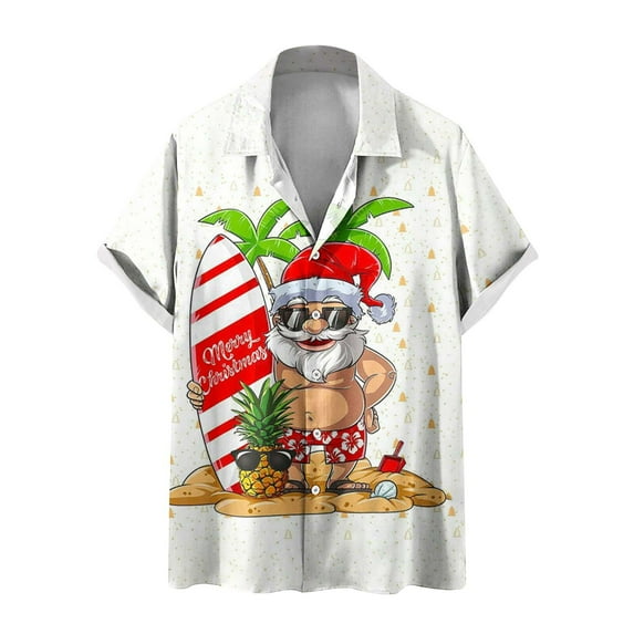 Penkiiy Hawaiian Bowling Shirts for Men Short Sleeve Printed Regular Fit Summer Beach Casual Button Down Aloha Shirts Light Blue