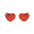thumbnail image 1 of Penkiiy Heart Shaped Sunglasses Vintage Bachelorette Sunglasses Women Retro Eyeglasses for Traveling Red, 1 of 5