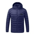 thumbnail image 1 of Penkiiy Heated Jacket for Women Men 23 Zones Heated Hoodie Winter Soft Puffer Windproof Coat USB Charging Body Warmer Unisex S Blue, 1 of 4