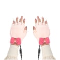thumbnail image 1 of Penkiiy Heated Mittens for Women Smart USB Rechargeable Winter Cold Protection Warmth Heating Plush Ears Gloves Washable Warm Hand Treasure Pink Mittens, 1 of 6