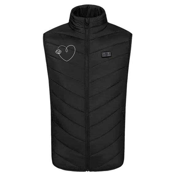 Penkiiy Heated Vest,Heating Vest Rechargeable,Warming Heated Jacket with 3 Heating Levels Unisex Battery Not Included Heated Vest Black