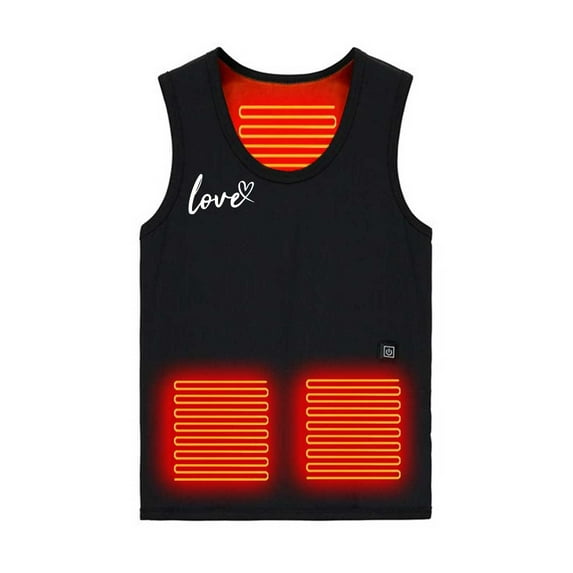 Penkiiy Heated Vest for Men and Women, Smart Electric Heating Vest Rechargeable, Battery Not Included Heated Vest Black